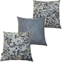 Ver imagem 1 de Kit 3 Almofadas Cheias Waterhavana Impermeável Área Externa Flor Branca Folhas Pretas 43CMX43CM