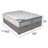 Cama Box Baú Cinza e Colchão Freedom Molas Ensacadas King Ortobom - 3