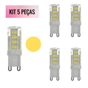 Ver imagem 2 de Kit 5 Lampadas Led G9 5w Halopim 3500k Branco Quente Bivolt