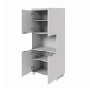 Ver imagem 7 de Armário Alto Estante F5 Office 4 Portas 5 Prateleiras MDP 80cm Cinza