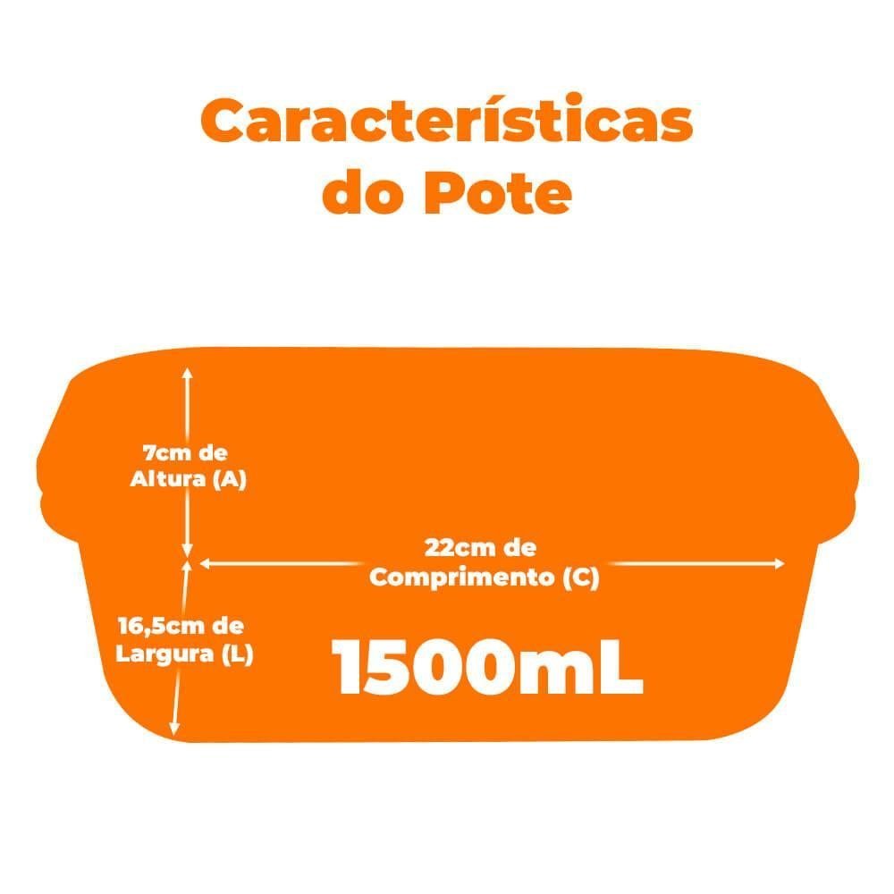 Jogo de Potes de Vidro Hermético com Tampa de Bambu 1,5L 10 peças - Casambiente JGTI048/10 - 7