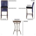 Ver imagem 2 de Mesa Bistro e 4 Banquetas Roma Marrom Corda Náutica 12 Trama Original