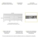 Ver imagem 5 de Kit 2 Balcões Gabinete Pia 150 Cm E Cooktop 70 Cm Veneza Multimóveis Mp2073.891 Branco