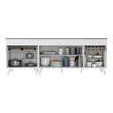 Ver imagem 3 de Kit 2 Balcões Gabinete Pia 150 Cm E Cooktop 70 Cm Veneza Multimóveis Mp2073.891 Branco