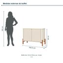 Ver imagem 3 de Buffet Arco 103 cm Porta Lisa Incolar Luna