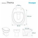 Ver imagem 2 de Tampa de Vaso Sanitário Thema para Incepa Slow Close Branco
