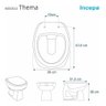 Tampa de Vaso Sanitário Thema para Incepa Slow Close Branco - 2