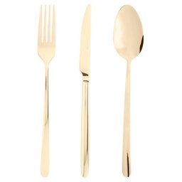 Faqueiro Wolff Viena 54 Peças de Aço Inox Dourado - 2