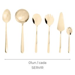 Faqueiro Wolff Viena 54 Peças de Aço Inox Dourado - 5