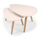 Ver imagem 1 de Conjunto Mesa de Centro Orgânica Off White