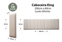 Ver imagem 2 de Placas Cabeceira Modulada Adesiva King Estofada 200cm x 60cm Kit 10 Placas - Suede Off White