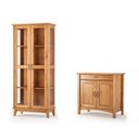 Ver imagem 1 de Kit Cristaleira Slim Bella 2 Portas 1240 e Aparador Buffet 93,0 Cm Bella 2 Portas 1 Gav. Móveis Mpo