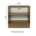 Ver imagem 4 de Balcão Madesa Lux 80 cm 2 Portas (Sem Tampo) Rustic/Branco Veludo