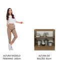 Ver imagem 7 de Balcão Madesa Lux 80 cm 2 Portas (Sem Tampo) Rustic/Branco Veludo
