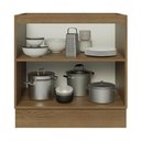 Ver imagem 5 de Balcão Madesa Lux 80 cm 2 Portas (Sem Tampo) Rustic/Branco Veludo