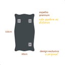 Ver imagem 4 de Espelho Orgânico Decorativo Grande 60x110cm - Mod. Paris Preto