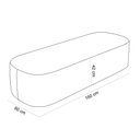 Ver imagem 3 de Cabeceira Cama Box King 160cm Lanna com Puff Recamier Doha W01 Linho Palha - Lyam Decor