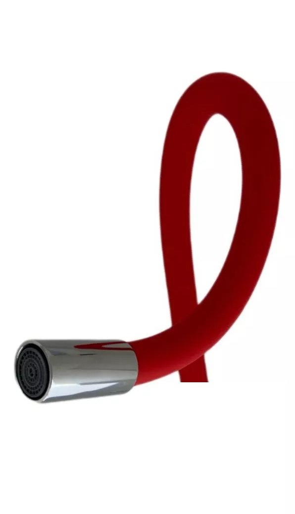Torneira Luxo Parede Tubo Flexível 01868 Vermelho Concept Metais 01868 Red - 4