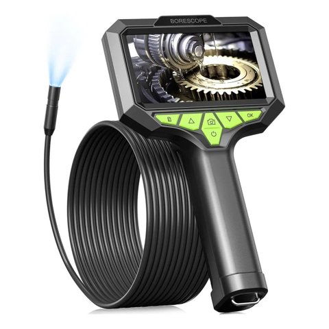 Sonda 10m Recarregavel Boroscopio com Tela Câmera de Inspeção 1080p Endoscopio com Cartão 64gb