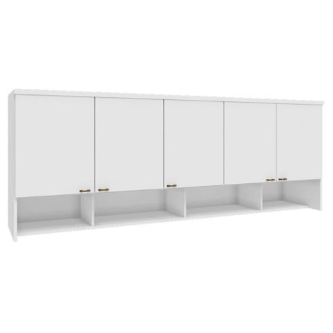 Armario para Lavanderia Multiuso Aereo 5 Portas Branco