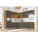 Ver imagem 5 de Módulo Cozinha Nesher Imperatriz Paneleiro C/ 2 Portas e 3 Gavetas (1 Forno) Freijo/off White