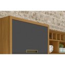 Ver imagem 2 de Módulo Cozinha Nesher Imperatriz Paneleiro C/ 2 Portas e 3 Gavetas (1 Forno) Freijo/off White