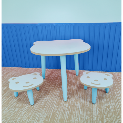 Conjunto Mesinha Kids com Duas Cadeiras - Azul