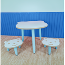 Ver imagem 1 de Conjunto Mesinha Kids com Duas Cadeiras - Azul