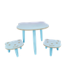Conjunto Mesinha Kids com Duas Cadeiras - Azul - 3