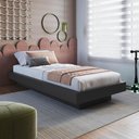 Ver imagem 2 de Cama Solteiro Suspensa Grafite Mdp 92x192x25,5cm Zurique Quarto Art In Móveis
