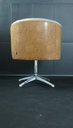 Ver imagem 2 de Poltrona Julia Giratoria Base Aluminio - Nobly Decor Cinza/Couro Marrom