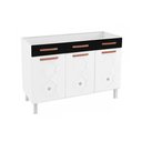 Ver imagem 1 de Gabinete P/pia Cozinha Balcão Mirage New Aço 3 Portas e 3 Gavetas C/tampo 120cm Branco/preto -