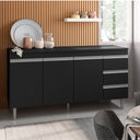 Ver imagem 3 de Balcão Gabriela 150cm 3 Portas e 1 Gaveta-ajl Móveis