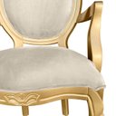 Ver imagem 4 de 2 Poltrona Entalhada com Braço Decorativa Imperatriz Luxo Trono Provençal Aréa Gourmet Leitura Linha