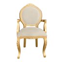 Ver imagem 5 de 2 Poltrona Entalhada com Braço Decorativa Imperatriz Luxo Trono Provençal Aréa Gourmet Leitura Linha