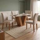 Ver imagem 1 de Conjunto Mesa de Jantar 4 Cadeiras 120cm Retangular