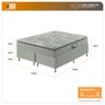 Cama Box Queen Cinza + Colchão Ortopedico Espuma D33 Pillow Top Hanover One 158x198x59cm - 2