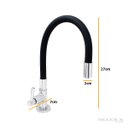 Ver imagem 2 de Torneira Cozinha Mesa Silicone Preto C62 Arejador Fixo Latão