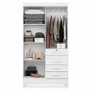 Ver imagem 4 de Guarda-Roupa de Solteiro Sobral Flex Branco Azul Rosa 4 Portas 4 Gavetas Moval