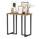 Ver imagem 5 de Mesa Buffet Pequeno para Cantinho do Café Mali 76cm Estilo Industrial:freijo / Preto