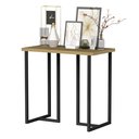 Ver imagem 4 de Mesa Buffet Pequeno para Cantinho do Café Mali 76cm Estilo Industrial:freijo / Preto