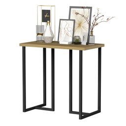 Mesa Buffet Pequeno para Cantinho do Café Mali 76cm Estilo Industrial:freijo / Preto - 4