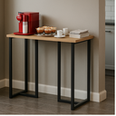 Ver imagem 1 de Mesa Buffet Pequeno para Cantinho do Café Mali 76cm Estilo Industrial:freijo / Preto