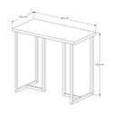 Ver imagem 2 de Mesa Buffet Pequeno para Cantinho do Café Mali 76cm Estilo Industrial:freijo / Preto