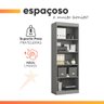 Estante Livreiro Multiuso 4 Prateleiras 1,71m Office Preto J&a - 5