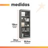 Estante Livreiro Multiuso 4 Prateleiras 1,71m Office Preto J&a - 3