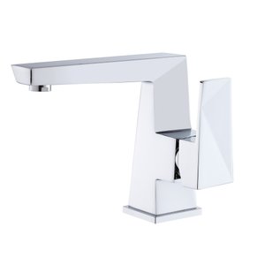 Torneira Banheiro Metal Nobre Luxo Monocomando Acabamento : Premium; Cor: Prata Brilho