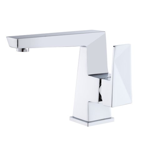 Torneira Banheiro Metal Nobre Luxo Monocomando Acabamento : Premium; Cor: Prata Brilho