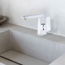 Ver imagem 3 de Torneira Banheiro Metal Nobre Luxo Monocomando Acabamento : Premium; Cor: Prata Brilho