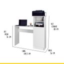 Ver imagem 2 de Mesa para Computador com Estante California 109 X 110 Cm Mdp Branco - Clicklar